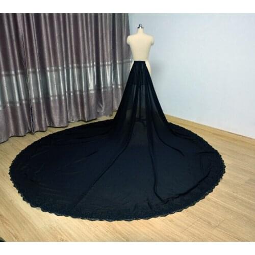 Detachable train Chiffon train skirt Cathedral wedding dress train removable skirt lace dress custom size