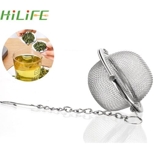 HILIFE Tea Ball Strainer Reusable Gadgets Sphere Locking Spice Tea Spice Strainer Seasoning Ball Stainless Steel Mesh Infuser