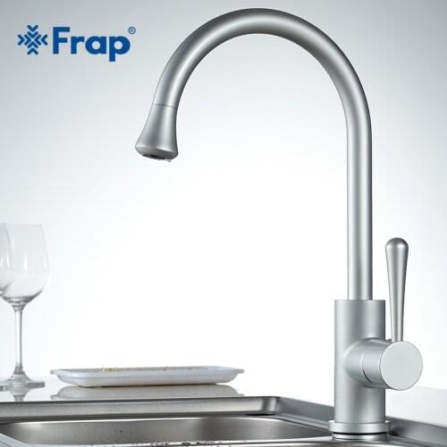 Frap Classic Kitchen Mixer Hot and Cold Water Classic Space Aluminum Basin Faucet Anodizing Swivel 360 Degree Rotation F4152