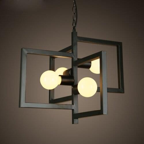 Nordic Modern Brief Vintage American Loft Wrought Iron Edison Pendant Lamp Warehouse Dinning Room Home Decor Lighting Fixture