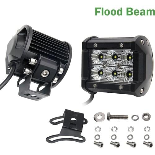 COLIGHT 4Inch Offroad Led Light Bar 18W Led Work Light Bar Spot Flood 12V 24V for Car Truck Trailer 4X4 Lada DRL Working Lights