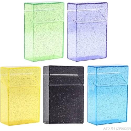 Ultra Thin Glitter Smoke Cigarette Case Storage Box for Holding 20 Sticks Package Tobacco Container D22 20 Dropshipping