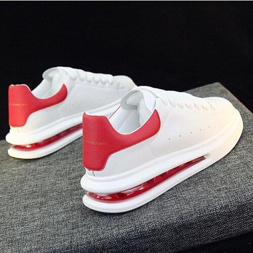 All-match sports womens shoes spring and autumn street shooting small white shoes lovers thick-soled large size casual shoes