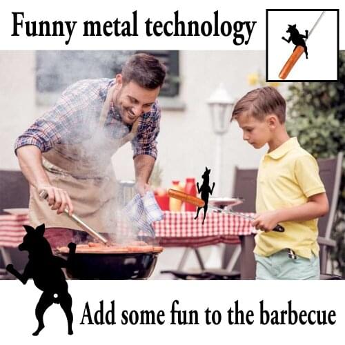 Stainless Steel Barbecue Fork Hot Dog Cotton Candy Roasting Stick Detachable Barbecue Skewer Campfire Camping Trip BBQ Shelf