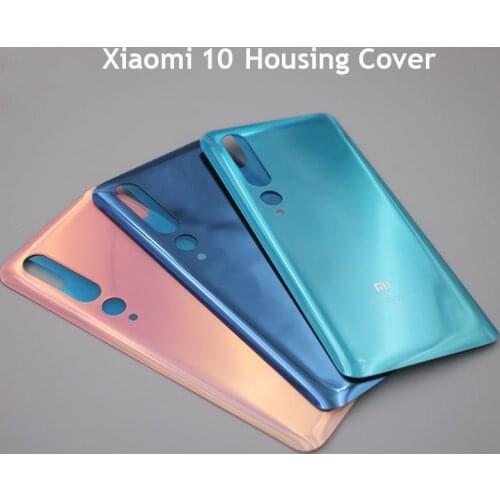 Xiaomi Mi 10 5G Battery Back Cover Rear Housing Door for Mi 10 LPDDR5 Glass Back Cover Replacement Repair Parts 6.67 inch & logo