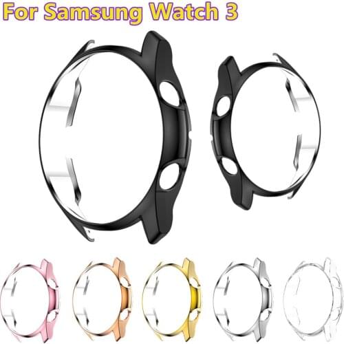 Protector Cover Case For Samsung Galaxy Watch 3 41mm 45mm Bumper Plating PC Shell Protective Frame For Samsung Smart Watch3 Case