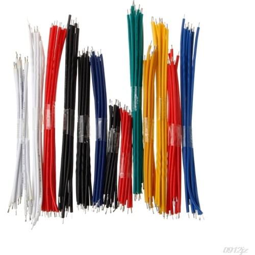 130Pcs 24AWG Breadboard Jumper Cable Wires Kit Tinning Double Tinned Component Pack Colorful 13 Types 10 Pcs each 5CM 8CM 10CM