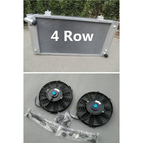 4 Row Aluminum Radiator + Fans For Discovery & Range Rover Series 1 3.9 & 4.0 V8 1989-1998 89 90 91 92 93 94 95 96 97 98