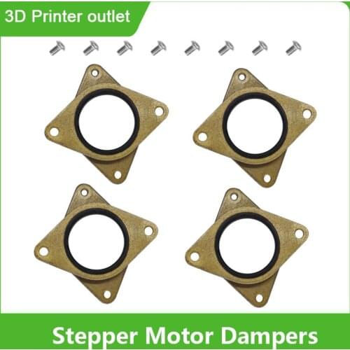 Aibecy 4pcs Brass & Rubber Stepper Motor Vibration Damper Shock Absorber Pad with M3 Screws for NEMA 17 Stepper Motor