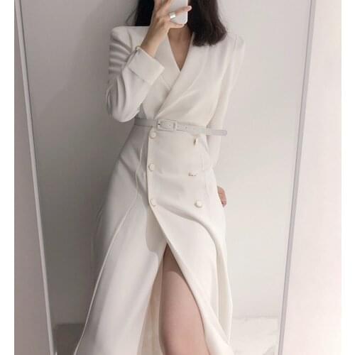 AUSO Women's Double Breasted Trench Coats