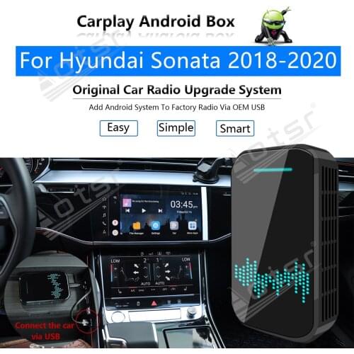 Car Radio Carplay Android Ai Box For Hyundai Sonata 2018 - 2020 Multimedia Player Apple Carplay Box Wireless Upgrade Mirror Link