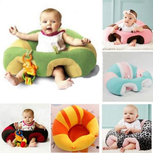 Kids Baby Support Seat Sit Up Soft Chair Cushion Sofa Plush Pillow Toy Bean Bag 9 Colours
