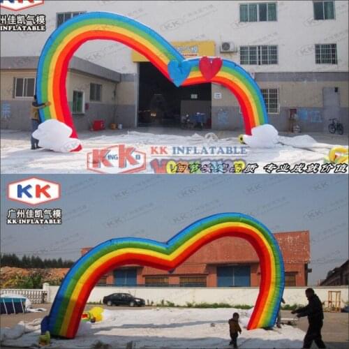 Commercial Oxford Cloth Inflatable Arch, Inflatable Heart Love Arch