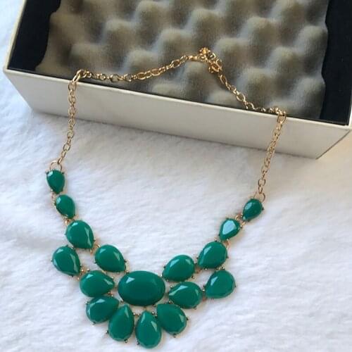 Kpop vingtage fashion beads short flower necklace for women