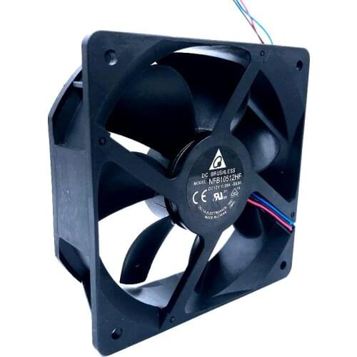 Cooling fan for delta NFB10512HF -7F03 DC 12V 0.39A 3-wire 3-pin connector 70mm 105x105x32mm Server Square Cooling fan