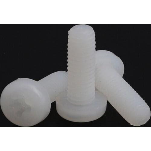 M2m2.5m6m8 round head cross nylon screw plastic pan bolt