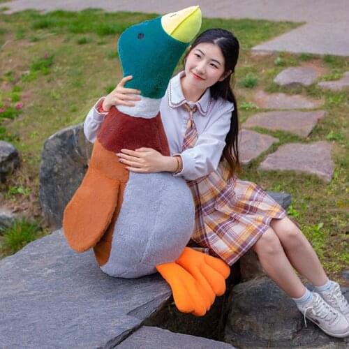45-120cm Cute Cartoon Simulation Duck Plush Toys Stuffed Soft Lovely Animals Pillows Dolls For Kids Girls Birthday Gifts