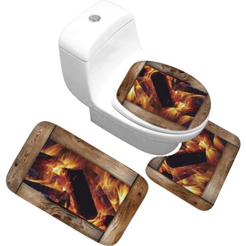 Washable Rugs for Bathroom Toilet Mat Printed Bath Carpet Non Slip Bath Decor Shower Carpets 3D Absorbent Memory Foam Mats