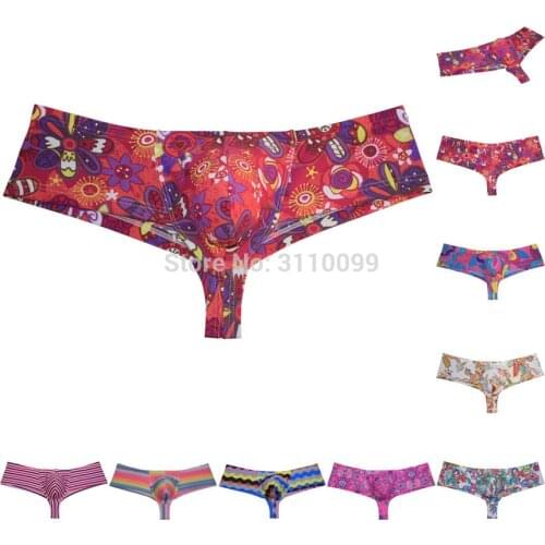 Mens Cheeky Shorts Hipster Swimwear Brazilian Bikini Underwear Trunks wild Boxer