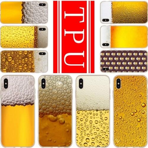Phone soft TPU case For iPhone 12 Mini 11 Pro XS Max XR X 8 7 6 Plus 5S SE S Cover The Iced A Glass of Beer Summer Bubble 2020