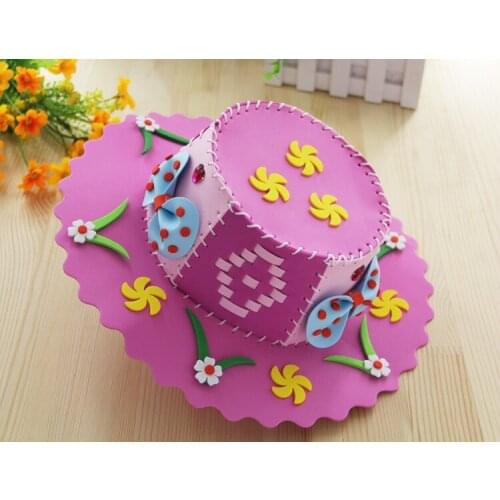 Mylb Kits for Kids EVA Hat Toy Children DIY Art Craft Set Educational Creative Toys for girls Series