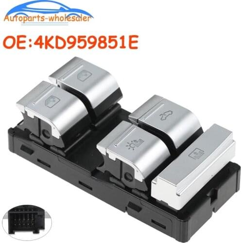 New 4KD959851E For Audi A6 A6L 2019-2022 Power Window Master Switch With chrome Car Accessories
