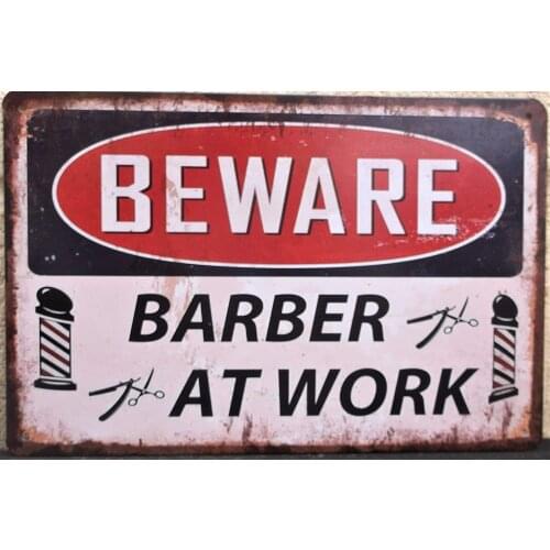 Barber Shots Retro Metal Tin Sign Plaque Poster Wall Decor Art Shabby Chic Gift
