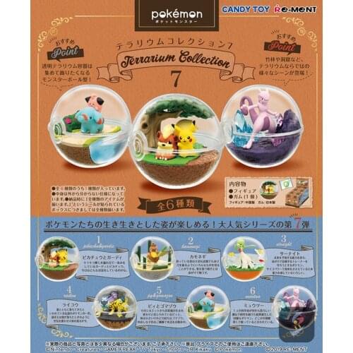 Pokemon Transparent Elf Ball Scene 7 Pikachu Farfetch'd Mewtwo Raikou Gardevoir Transparent Egg Elf Doll Scenes Toys