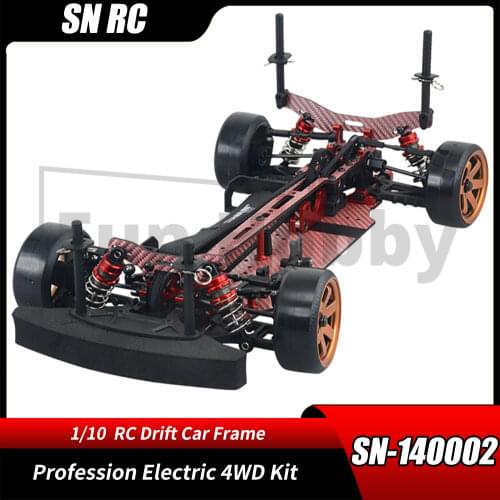 1/10 SN-140002 RC Drift Car Frame Body Kit Profession Electric Four-wheel Drive Remote Control High-speed Racing Model Cars 4WD