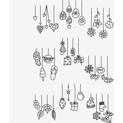 Dangling Doodles Transparent Clear Silicone Stamp/Seal for DIY scrapbooking/photo album Decorative clear stamp sheets HEM14