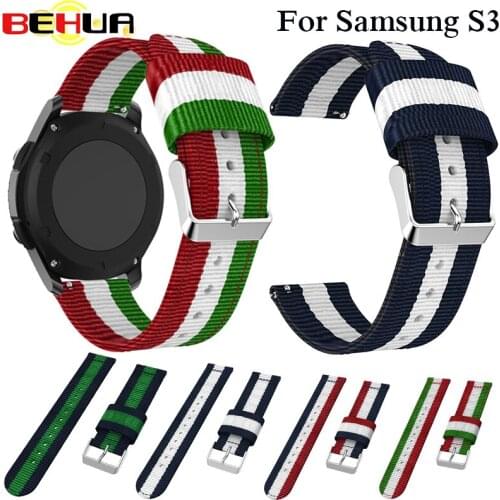 For Samsung Gear S3 Classic/ Frontier Watchband 22mm Watch Band for Xiaomi Huami Amazfit 2/2S Stratos Strap Replacement Bracelet