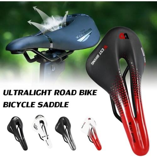 NEW MTB Bike Saddle Lightweight Cycling Saddle Road Bike Seat for Men Waterproof Leather Breathable Seat Cushion Bicycle Saddle