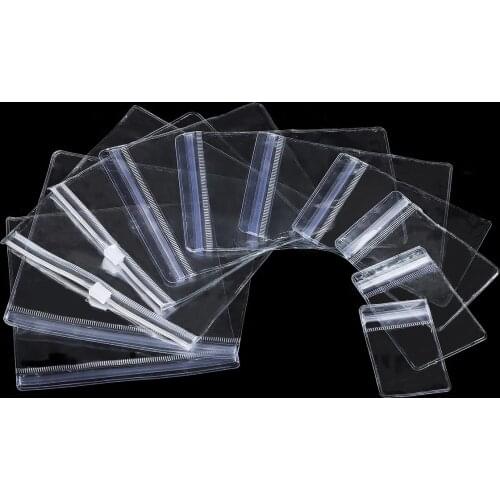 100pcs PVC Transparent Ziplock Bags Thicken Storage Gift Jewelry Packing Decoration Earrings Zipper Lock Packaging Bag Pouches