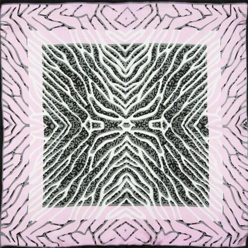 Natural Silk Scarf Women Bandana Female Hair Scarf for Women Silk Neck Scarf Womens Square Silk Headband Face Mask Scarf Stripe