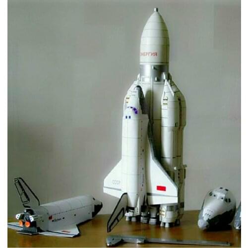 Storm Snow Space shuttle Energy Number Carrier Rocket Puzzle Handmade Paper Model Rocket 1:96 Scale High 45cm DIY Paper Art