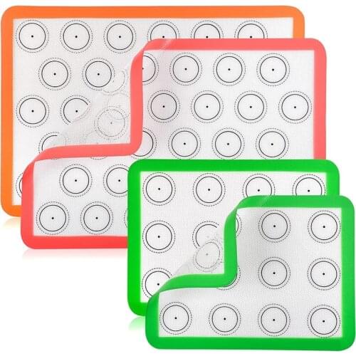 Silicone Baking Mat,Silicone Baking Mats Design,Non Stick & Reusable Silicone Baking Sheet,2 Half Size + 2 Quarter Size