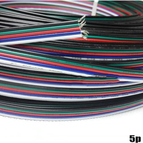 Led light with tinned copper connector extension transmission line red and black line 2P 3P 4P 5P rehearsal colorful light line