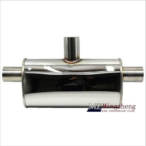 Exhaust Pipe Car Muffler Polished Stainless Steel Burned Blue Silencer 2.0"inlet to 3"outlet Exhaust Tip System