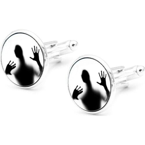 XK-5HXK0192 Strange Shadow Print Pattern French Suits Cufflinks Fashion Men Shirts Sleeve Nails 5 Colors Cuff Link in Collection