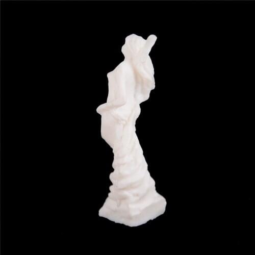 1:12 Mini Vintage Resin Goddess Angels Statue Sculpture White Doll Home Decoration Ornaments Accessories