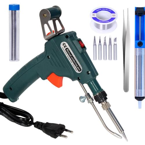 110V/220V 60WEUHand-held Mica heating core/Internal Heatin Soldering Iron Automatically Send Tin Gun Soldering Welding Tool Kits