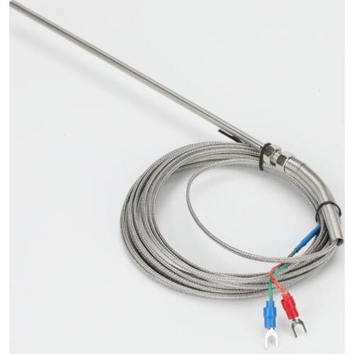 5M 0-800℃ thread M8 K type thermocouple Probe dia 5mm temperature Sensor 50mm/100mm/150mm/200mm Stainless Steel Thermocouple