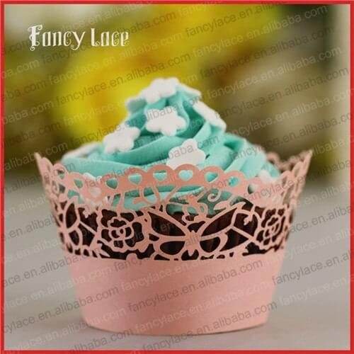 50pcs Laser Butterfly Knot Paper Cake Liners Cupcake Lase Fondant Cakes Cupcake Wrapers Party Table Decorations Supplies