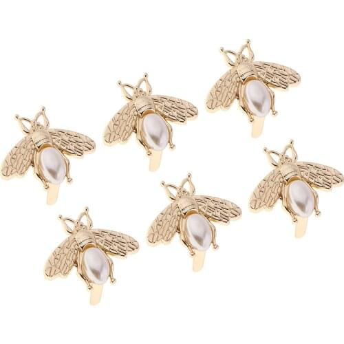 6Pcs Lovely Bee Shape Clasp Turn Lock Metal Hardware for DIY Handbag Shoulder Bag Purse