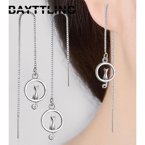 BAYTTLING Silver Earrings