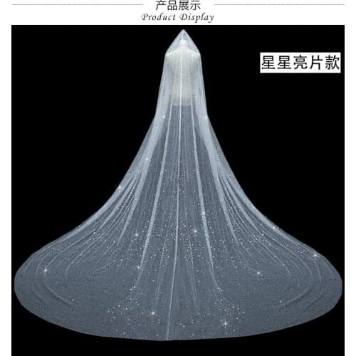 Glitter bridal veil bling glitter big veil cathedral glitter veil for big wedding dress