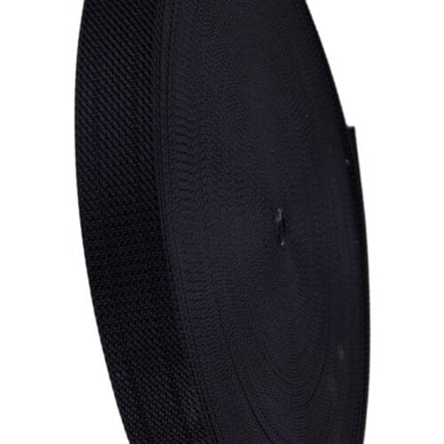 Bead nylon webbing black color 3.8CM 1.7MM weaving pattern