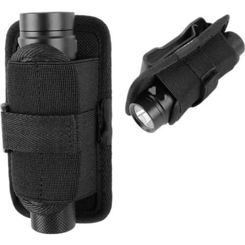Outdoor Flashlight Cover Durable Nylon Flashlight Set Pu360 Degree Rotatable Clip Belt Carrying Case Adjustable Size Flashlight