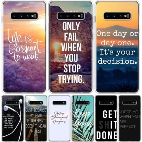 Sentence Quotes Cover Phone Case For Samsung Galaxy A51 A71 A50 A10 A20E A30 A40 A70 M30S A01 A21 A6 A7 A8 A9 Plus + Coque