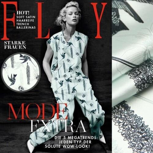 CNUM SP297 Pure Silk/The Shouts of Fearow/Silk Fabric Elastic 93% Silk 7% Spandex/Width 1.29yd Thickness 19mm